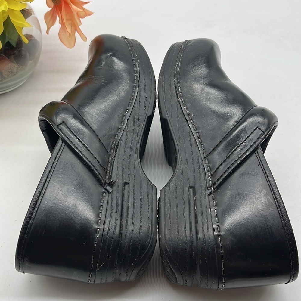 Dansko Black Leather Clog Sz 36. DAN1229D - Picture 5 of 8